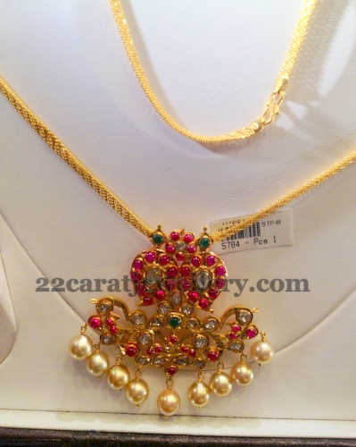 Ruby Simple Necklace 32 Grams - Jewellery Designs