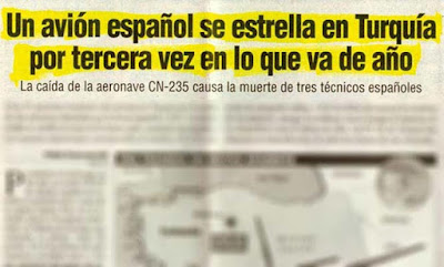 noticia españa avion estrellado humor