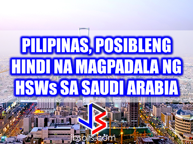 Due to the growing number of reported incidents about maltreatment and abuse experienced by Filipina HSWs in Saudi Arabia, DOLE Secretary Silvestre Bello III said that they are putting into consideration a halt on deploying HSWs in Saudi Arabia unless they have the assurance of their protection against abuse and maltreatment.  A royal reception was made to welcome President Rodrigo Duterte in Saudi Arabia during his meeting with Saudi Royal Highness King Salman Bin Abdulaziz al Saud. The president  with members of his cabinet, embassy officials  and Senator Alan Peter Cayetano was received on the royal palace.  In their meeting, President Duterte expressed his deep gratitude to the King for continually accepting the OFWs to work in their country. The King also thanked the President because of the contributions of OFWs for their good job quality and expertise for helping the Saudi economy afloat.  A labor agreement protecting the welfare of the OFWs was signed in front of the two heads of states. "This agreement refers to the labor standards that provided our OFWs. It deals on better wages, protection from maltreatment, working hours, and other labor issues," Secretary Bello said. Bello also said that the president may bring home with him more than a hundred distressed OFW,  more than a hundred  of which availed the amnesty program from the Saudi Crown Prince has already arrived home.   Recommended:  The President assures that he will bring 250 stranded OFWs from Saudi Arabia with him when he returned to the Philippines after a series of visit in the Middle East.  During his speech in Davao before his departure, he said that God-willing, he will bring some OFWs in death row with him when he return to the country. During his speech in front of the Filipino Community in Riyadh , Saudi Arabia, President Duterte said that he will be bringing home the first batch of 250 OFWs who had been stranded in Saudi Arabia for a very long time, and they will continue to do it.  "We are arranging for the transportation of 250 OFWs who hopefully be back to the Philippines in time for the return of President Rodrigo Duterte.., " DOLE Secretary Silvestre Bello III said.  Secretary Bello also added that since the announcement of the Saudi Crown Prince Deputy Prime Minister and the Minister of Interior Prince Mohammed bin Naif Al Saud about the amnesty program for expats, DOLE has already sent an augmentation team to assist the OFWs  to comply with the requirements for the amnesty and a lot of them have already availed it.  According to Secretary Bello, they are also working on the unpaid claims of the OFWs and they are only validating it in order to establish their claims. If they are all been verified, OWWA will be paying their money claims in advance. President Duterte will also be visiting Bahrain and Qatar after his visit to Saudi Arabia and is expected to be back in the Philippines on April 17. Recommended:  "They've been given the clearance. I will fly them home. When I return, I'll be bringing some of them home, " he said during a pre-departure press briefing in Davao City.  Reports saying that the Embassy officials in Saudi Arabia have been acting slow with regards to helping stranded and runaway OFWs are not entirely correct according to Philippine Consul General Iric Arribas. He also said that the Philippine Embassy in Riyadh and  the philippine Consulate in Jeddah are both providing the OFWs all the help they need which includes repatriation as well.  700 OFWs have been in jails in Saudi Arabia for various charges because there are no assistance coming from the Embassy officials, according to the reports from various OFW advocates.    The OFWs are the reason why President Rodrigo Duterte is pushing through with the campaign on illegal drugs, acknowledging their hardships and sacrifices. He said that as he visit the countries where there are OFWs, he has heard sad stories about them: sexually abused Filipinas,domestic helpers being forced to work on a number of employers. "I have been to many places. I have been to the Middle East. You know, the husband is working in one place, the wife in another country. The so many sad stories I hear about our women being raped, abused sexually," The President said. About Filipino domestic helpers, he said:  "If you are working on a family and the employer's sibling doesn't have a helper, you will also work for them. And if in a compound,the son-in-law of the employer is also living in there, you will also work for him.So, they would finish their work on sunrise." He even refer to the OFWs being similar to the African slaves because of the situation that they have been into for the sake of their families back home. Citing instances that some of them, out of deep despair, resorted to ending their own lives.  The President also said that he finds it heartbreaking to know that after all the sacrifices of the OFWs working abroad for the future of their families they would come home just to learn that their children has been into illegal drugs. "I made no bones about my hatred. I said, 'If you do drugs in my city, if you destroy our daughters and sons, I'll just have to kill you.' I repeated the same warning when i became president," he said.   Critics of the so-called violent war on drugs under President Duterte's administration includes local and international human rights groups, linking the campaign on thousands of drug-related killings.  Police figures show that legitimate police operations have led to over 2,600 deaths of individuals involved in drugs since the war on drugs began. However, the war on drugs has been evident that the extent of drug menace should be taken seriously. The drug personalities includes high ranking officials and they thrive in the expense of our own children,if not being into drugs, being victimized by drug related crimes. The campaign on illegal drugs has somehow made a statement among the drug pushers and addicts. If the common citizen fear walking on the streets at night worrying about the drug addicts lurking in the dark, now they can walk peacefully while the drug addicts hide in fear that the police authorities might get them. Source:GMA {INSERT ALL PARAGRAPHS HERE {EMBED 3 FB PAGES POST FROM JBSOLIS/THOUGHTSKOTO/PEBA HERE OR INSERT 3 LINKS}   ©2017 THOUGHTSKOTO www.jbsolis.com SEARCH JBSOLIS The OFWs are the reason why President Rodrigo Duterte is pushing through with the campaign on illegal drugs, acknowledging their hardships and sacrifices. He said that as he visit the countries where there are OFWs, he has heard sad stories about them: sexually abused Filipinas,domestic helpers being forced to work on a number of employers. ©2017 THOUGHTSKOTO www.jbsolis.com SEARCH JBSOLIS "They've been given the clearance. I will fly them home. When I return, I'll be bringing some of them home, " he said during a pre-departure press briefing in Davao City. The President assures that he will bring 250 stranded OFWs from Saudi Arabia with him when he returned to the Philippines after a series of visit in the Middle East.  During his speech in Davao before his departure, he said that God-willing, he will bring some OFWs in death row with him when he return to the country. During his speech in front of the Filipino Community in Riyadh , Saudi Arabia, President Duterte said that he will be bringing home the first batch of 250 OFWs who had been stranded in Saudi Arabia for a very long time, and they will continue to do it.  "We are arranging for the transportation of 250 OFWs who hopefully be back to the Philippines in time for the return of President Rodrigo Duterte.., " DOLE Secretary Silvestre Bello III said.  Secretary Bello also added that since the announcement of the Saudi Crown Prince Deputy Prime Minister and the Minister of Interior Prince Mohammed bin Naif Al Saud about the amnesty program for expats, DOLE has already sent an augmentation team to assist the OFWs  to comply with the requirements for the amnesty and a lot of them have already availed it.  According to Secretary Bello, they are also working on the unpaid claims of the OFWs and they are only validating it in order to establish their claims. If they are all been verified, OWWA will be paying their money claims in advance. President Duterte will also be visiting Bahrain and Qatar after his visit to Saudi Arabia and is expected to be back in the Philippines on April 17. Recommended:  "They've been given the clearance. I will fly them home. When I return, I'll be bringing some of them home, " he said during a pre-departure press briefing in Davao City.  Reports saying that the Embassy officials in Saudi Arabia have been acting slow with regards to helping stranded and runaway OFWs are not entirely correct according to Philippine Consul General Iric Arribas. He also said that the Philippine Embassy in Riyadh and  the philippine Consulate in Jeddah are both providing the OFWs all the help they need which includes repatriation as well.  700 OFWs have been in jails in Saudi Arabia for various charges because there are no assistance coming from the Embassy officials, according to the reports from various OFW advocates.    The OFWs are the reason why President Rodrigo Duterte is pushing through with the campaign on illegal drugs, acknowledging their hardships and sacrifices. He said that as he visit the countries where there are OFWs, he has heard sad stories about them: sexually abused Filipinas,domestic helpers being forced to work on a number of employers. "I have been to many places. I have been to the Middle East. You know, the husband is working in one place, the wife in another country. The so many sad stories I hear about our women being raped, abused sexually," The President said. About Filipino domestic helpers, he said:  "If you are working on a family and the employer's sibling doesn't have a helper, you will also work for them. And if in a compound,the son-in-law of the employer is also living in there, you will also work for him.So, they would finish their work on sunrise." He even refer to the OFWs being similar to the African slaves because of the situation that they have been into for the sake of their families back home. Citing instances that some of them, out of deep despair, resorted to ending their own lives.  The President also said that he finds it heartbreaking to know that after all the sacrifices of the OFWs working abroad for the future of their families they would come home just to learn that their children has been into illegal drugs. "I made no bones about my hatred. I said, 'If you do drugs in my city, if you destroy our daughters and sons, I'll just have to kill you.' I repeated the same warning when i became president," he said.   Critics of the so-called violent war on drugs under President Duterte's administration includes local and international human rights groups, linking the campaign on thousands of drug-related killings.  Police figures show that legitimate police operations have led to over 2,600 deaths of individuals involved in drugs since the war on drugs began. However, the war on drugs has been evident that the extent of drug menace should be taken seriously. The drug personalities includes high ranking officials and they thrive in the expense of our own children,if not being into drugs, being victimized by drug related crimes. The campaign on illegal drugs has somehow made a statement among the drug pushers and addicts. If the common citizen fear walking on the streets at night worrying about the drug addicts lurking in the dark, now they can walk peacefully while the drug addicts hide in fear that the police authorities might get them. Source:GMA {INSERT ALL PARAGRAPHS HERE {EMBED 3 FB PAGES POST FROM JBSOLIS/THOUGHTSKOTO/PEBA HERE OR INSERT 3 LINKS}   ©2017 THOUGHTSKOTO www.jbsolis.com SEARCH JBSOLIS The OFWs are the reason why President Rodrigo Duterte is pushing through with the campaign on illegal drugs, acknowledging their hardships and sacrifices. He said that as he visit the countries where there are OFWs, he has heard sad stories about them: sexually abused Filipinas,domestic helpers being forced to work on a number of employers. ©2017 THOUGHTSKOTO www.jbsolis.com SEARCH JBSOLIS Reports saying that the Embassy officials in Saudi Arabia have been acting slow with regards to helping stranded and runaway OFWs are not entirely correct according to Philippine Consul General Iric Arribas. He also said that the Philippine Embassy in Riyadh and  the philippine Consulate in Jeddah are both providing the OFWs all the help they need which includes repatriation as well.  700 OFWs have been in jails in Saudi Arabia for various charges because there are no assistance coming from the Embassy officials, according to the reports from various OFW advocates.    The OFWs are the reason why President Rodrigo Duterte is pushing through with the campaign on illegal drugs, acknowledging their hardships and sacrifices. He said that as he visit the countries where there are OFWs, he has heard sad stories about them: sexually abused Filipinas,domestic helpers being forced to work on a number of employers. "I have been to many places. I have been to the Middle East. You know, the husband is working in one place, the wife in another country. The so many sad stories I hear about our women being raped, abused sexually," The President said. About Filipino domestic helpers, he said:  "If you are working on a family and the employer's sibling doesn't have a helper, you will also work for them. And if in a compound,the son-in-law of the employer is also living in there, you will also work for him.So, they would finish their work on sunrise." He even refer to the OFWs being similar to the African slaves because of the situation that they have been into for the sake of their families back home. Citing instances that some of them, out of deep despair, resorted to ending their own lives.  The President also said that he finds it heartbreaking to know that after all the sacrifices of the OFWs working abroad for the future of their families they would come home just to learn that their children has been into illegal drugs. "I made no bones about my hatred. I said, 'If you do drugs in my city, if you destroy our daughters and sons, I'll just have to kill you.' I repeated the same warning when i became president," he said.   Critics of the so-called violent war on drugs under President Duterte's administration includes local and international human rights groups, linking the campaign on thousands of drug-related killings.  Police figures show that legitimate police operations have led to over 2,600 deaths of individuals involved in drugs since the war on drugs began. However, the war on drugs has been evident that the extent of drug menace should be taken seriously. The drug personalities includes high ranking officials and they thrive in the expense of our own children,if not being into drugs, being victimized by drug related crimes. The campaign on illegal drugs has somehow made a statement among the drug pushers and addicts. If the common citizen fear walking on the streets at night worrying about the drug addicts lurking in the dark, now they can walk peacefully while the drug addicts hide in fear that the police authorities might get them. Source:GMA {INSERT ALL PARAGRAPHS HERE {EMBED 3 FB PAGES POST FROM JBSOLIS/THOUGHTSKOTO/PEBA HERE OR INSERT 3 LINKS}   ©2017 THOUGHTSKOTO www.jbsolis.com SEARCH JBSOLIS The OFWs are the reason why President Rodrigo Duterte is pushing through with the campaign on illegal drugs, acknowledging their hardships and sacrifices. He said that as he visit the countries where there are OFWs, he has heard sad stories about them: sexually abused Filipinas,domestic helpers being forced to work on a number of employers.©2017 THOUGHTSKOTO www.jbsolis.com SEARCH JBSOLIS