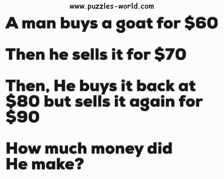 A man buys a goat puzzle