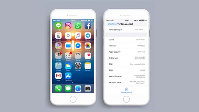 Tema MIUI iOS Alakadarnya 11.2.1 Mtz Mod Jam di Tengah (Center Clock)