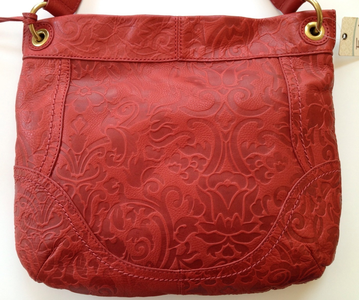 USA Boutique FOSSIL Colby Hobo Crossbody Embossed Genuine Leather Bag