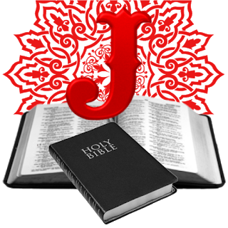 Abecedario Rojo con Biblia. Red Alphabet with a Bible.