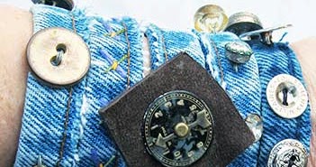 Gefilte Quilt: Denim Rings: Upcycling Tiny Bits of Jeans