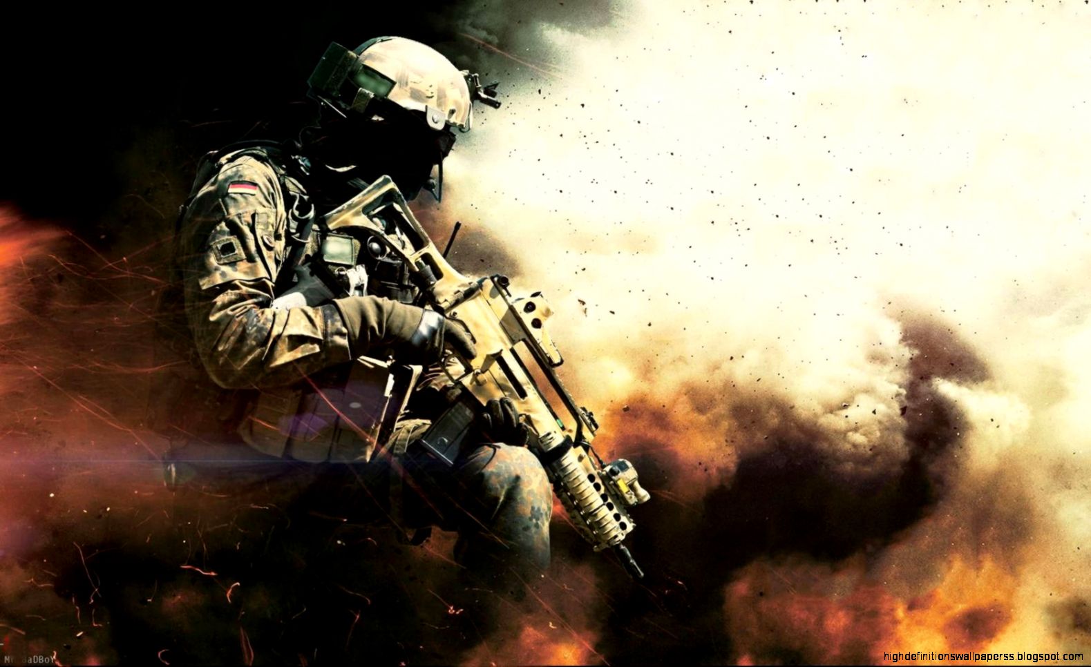War Soldier Action Wallpaper Hd