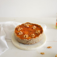  Cheesecake gelado de abóbora e noz