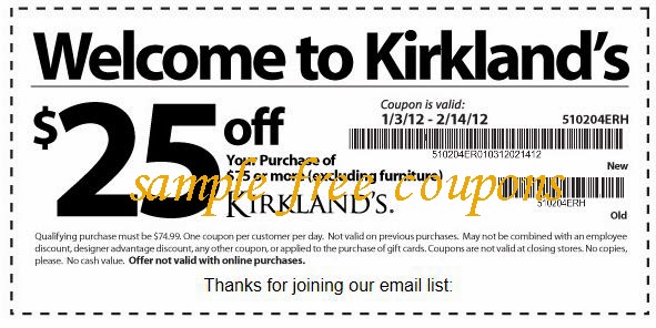 $10 Kirklands Coupon Expired on March 14, 2014 on Kirklands 20 Coupon id=45810