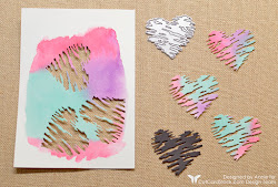 watercolor valentine cardstock simple card die envelope heart cut cutting projects shape distressed colors area