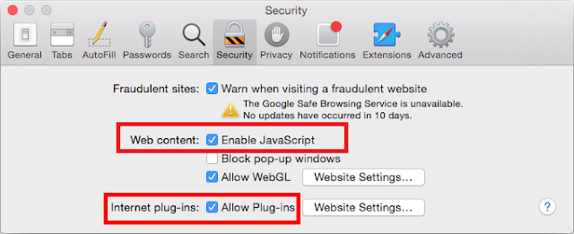 Allow Safari Plugin- Reinstall Safari