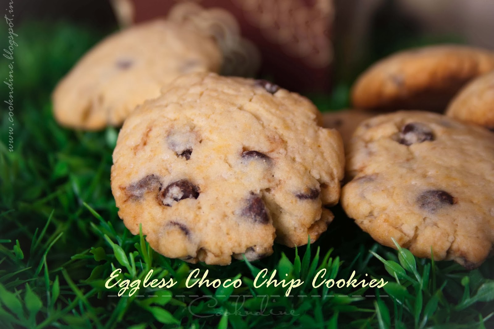 CooknDine.... Eggless Choco Chips Cookies