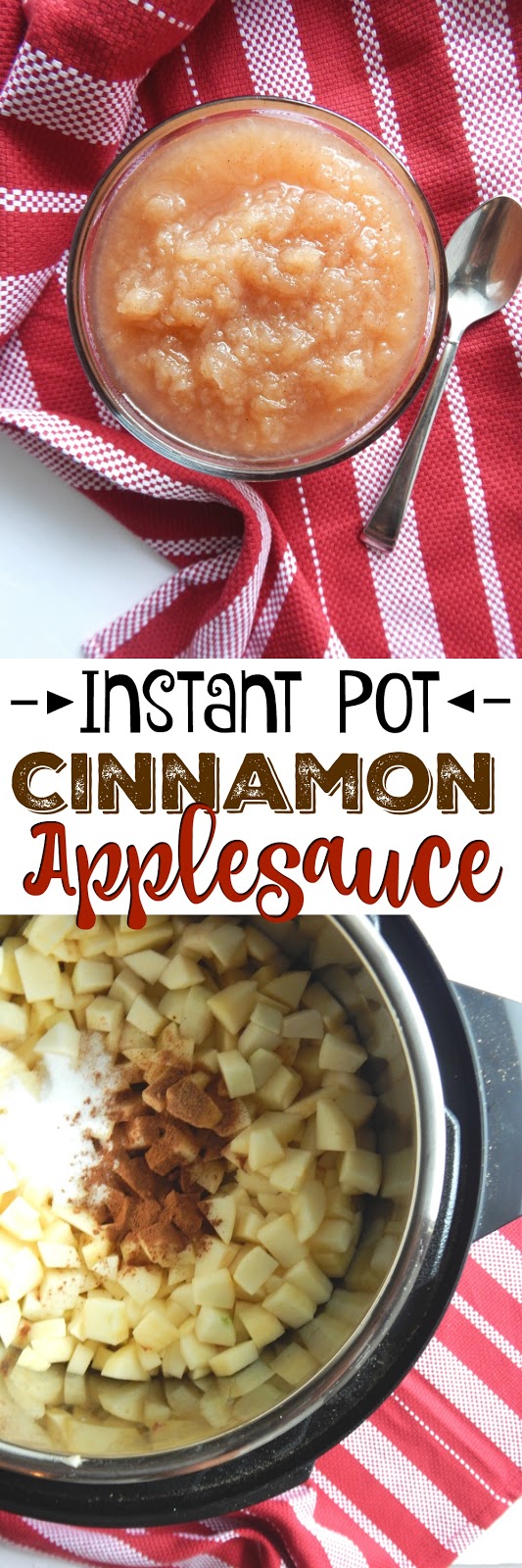 Instant Pot Cinnamon Applesauce...let the Instant Pot do the work!  Homemade cinnamon applesauce comes together in under 30 minutes - start to finish.  Sweet applesauce is the perfect Fall snack! (sweetandsavoryfood.com)