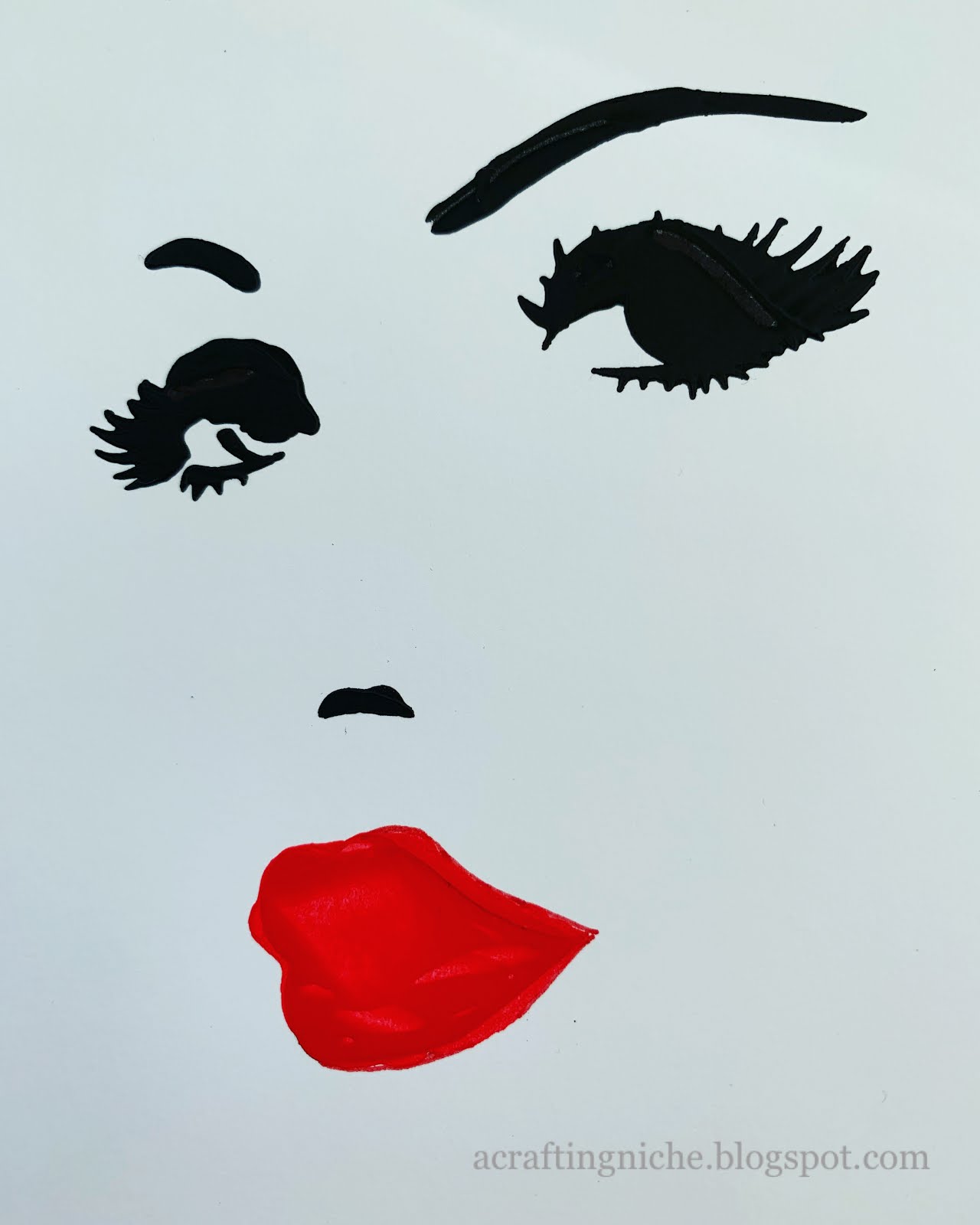 A Crafting Niche: In The Style of Pop Art - Funky Fossil Stencil