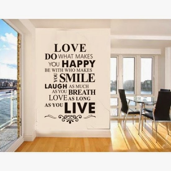 tips for decorating with wall quotes decals | Fashion Eggplant