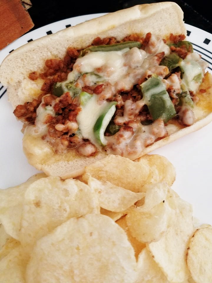 The Quaint Sanctuary { Simple Vegetarian Cheesesteak Sub Recipe }
