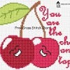  you are the cherry on top valentine cross stitch chart