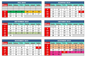  Seiring dengan pergantian tahun pelajaran KALENDER PENDIDIKAN TAHUN PELAJARAN 2019-2020