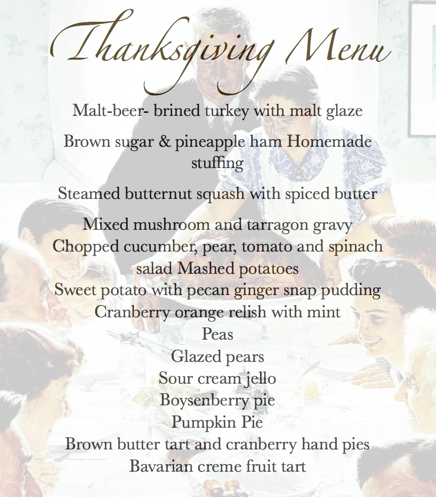 Housewife 2 Hostess : Thanksgiving Table and Menu