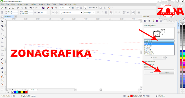 Cara Membuat Tulisan 3D dengan Corel Draw X7 Cara Membuat Tulisan 3D dengan Corel Draw X7