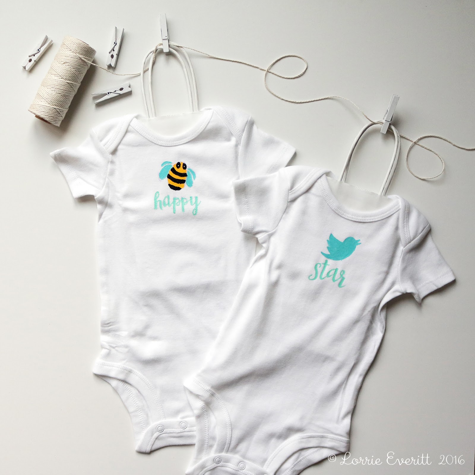 Lorrie Everitt Studio Let's paint some onesies! A baby shower party DIY.