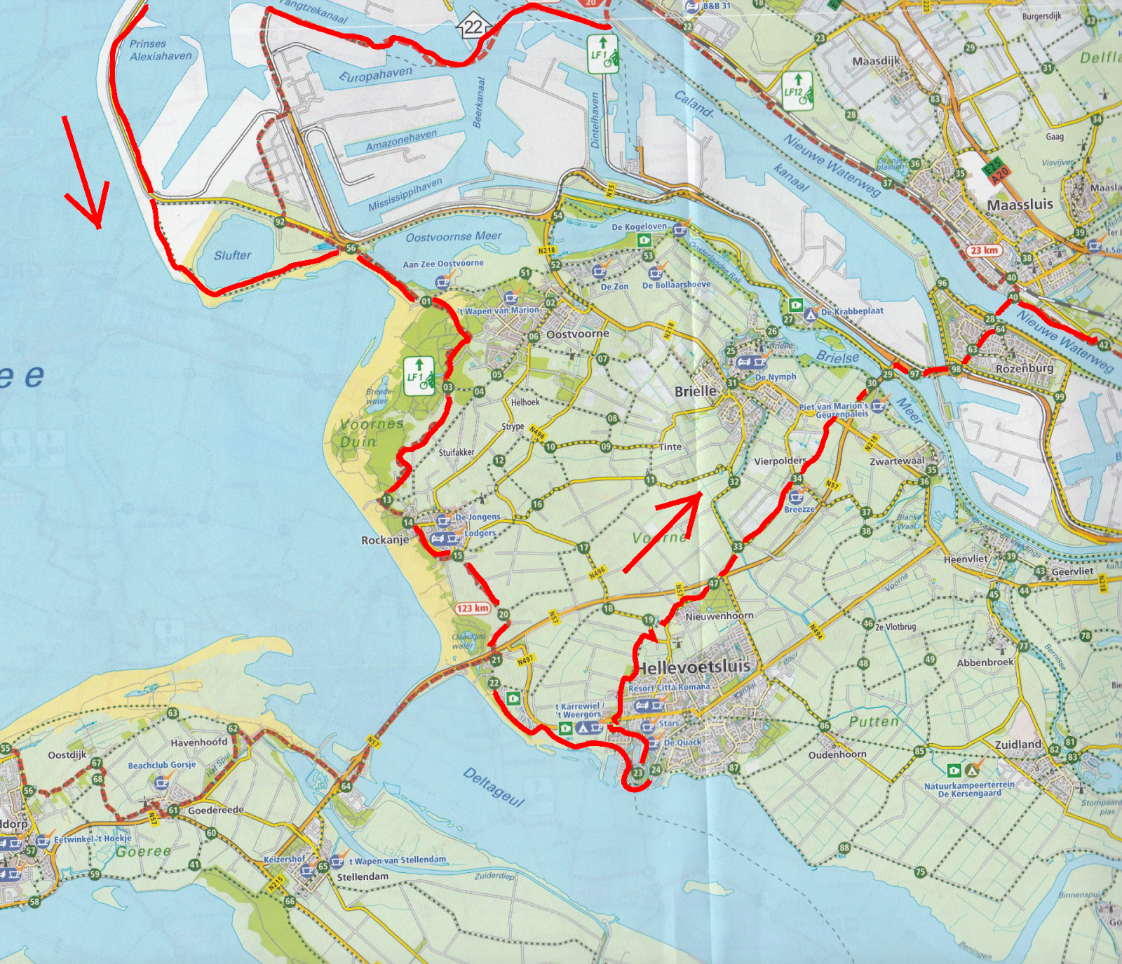 Netherlands Bikeways LF1 Hoek van Holland to Voorne Netherlands Bikeways LF1 Hoek van Holland to Voorne