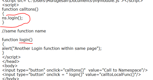 Murugesa Pandian: Simple Understanding on JavaScript namespace