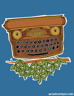 Owl typewriter illustration - Beyond Thrilled