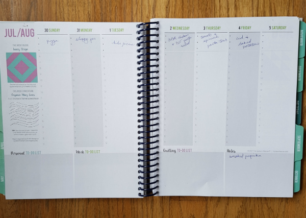 Quilter's Planner | http://quiltersplanner.com/product/2018-quilters-planner/?affil=101389
