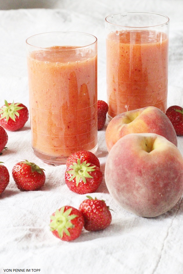 Mango - Erdbeer - Pfirsich - Smoothie | Penne im Topf | Bloglovin’