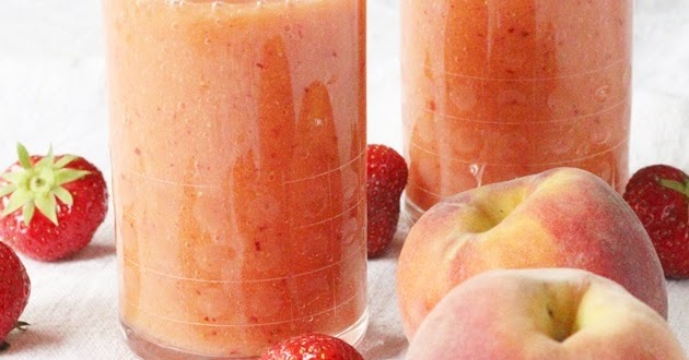 Penne im Topf: Mango - Erdbeer - Pfirsich - Smoothie