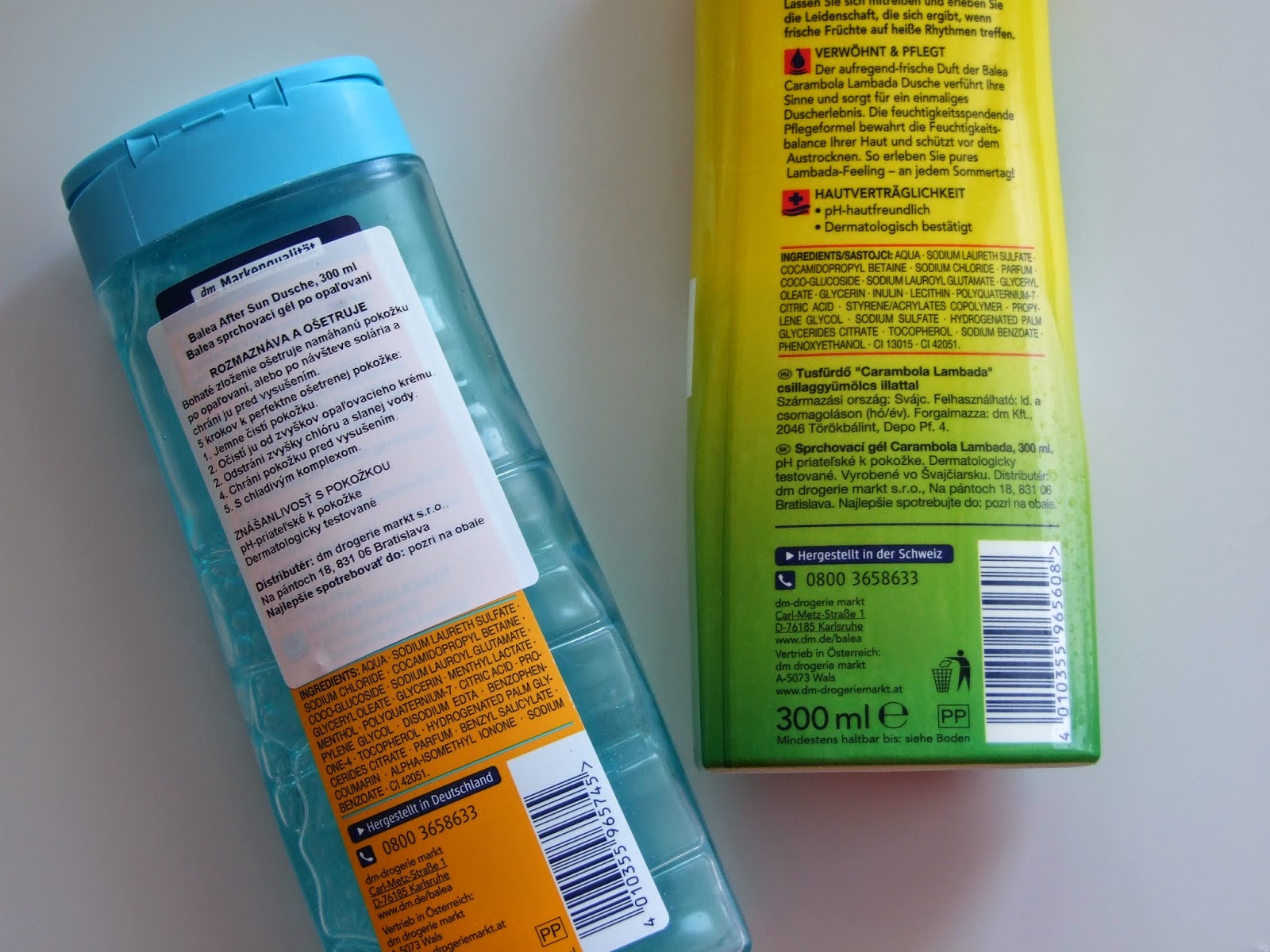 Blog Ziriane ☼☼☼ Balea Summer shower gels LE Balea letné sprchové