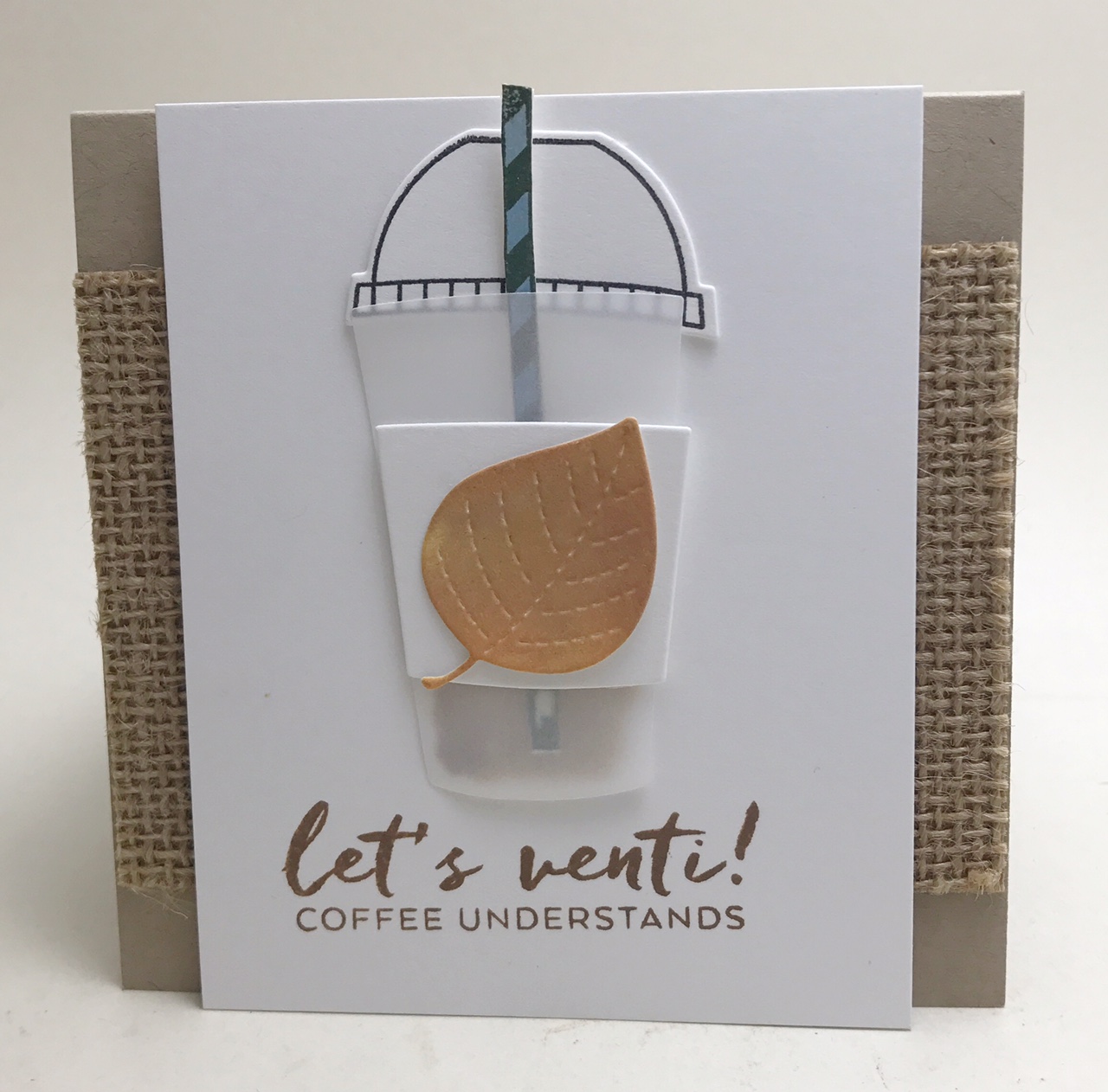 Homemade Cards by Erin let's venti! Coffee Understands