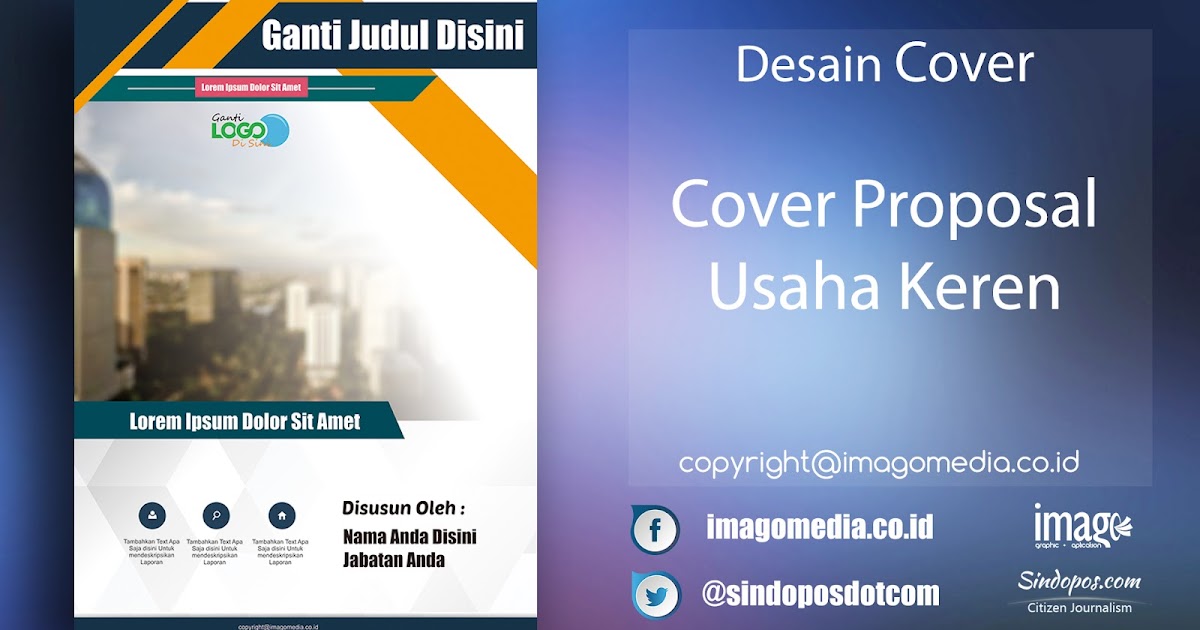 Download Template Desain Cover Proposal Usaha Keren  Imago Media