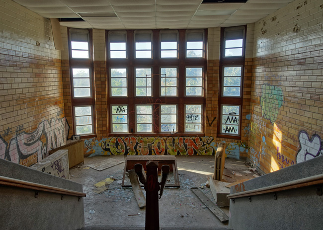 Horace Mann High School Abandoned in Gary, Indiana
