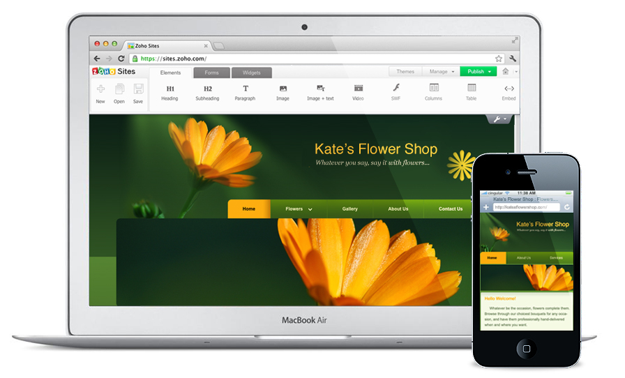 Zoho Sites: Free Website Builder And Mobile App In Minutes - Cloud