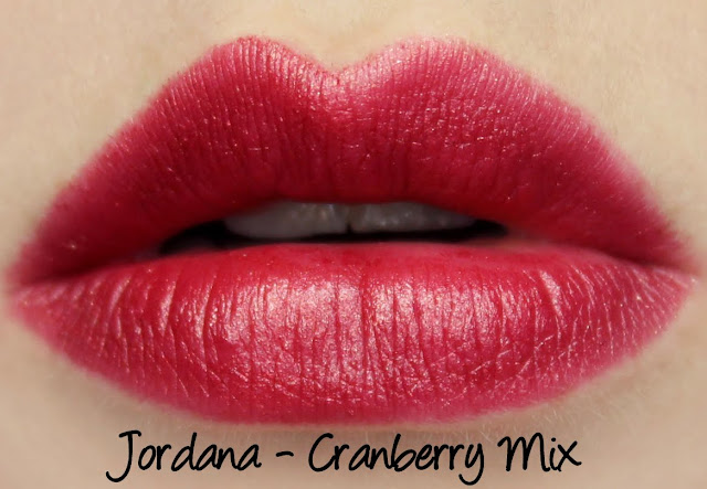 Jordana Lipstick - Cranberry Mix Swatches & Review