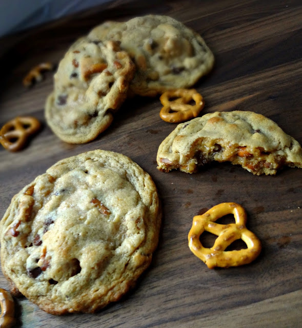 The Cooking Actress Pretzel Chocolate Chip Peanut Butter Cookies