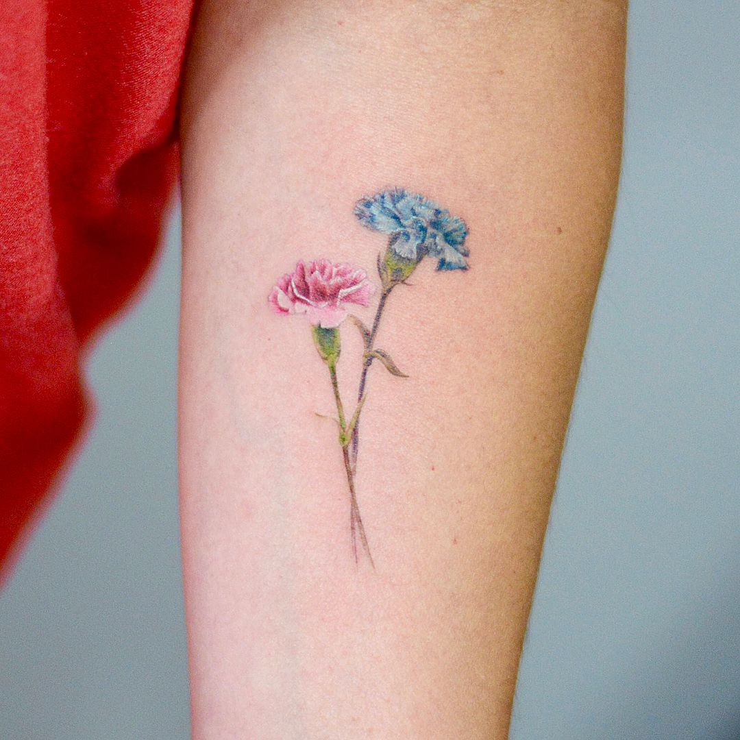 160+ Best Carnation Flower Tattoo Designs With Meanings (2019) | Tattoo