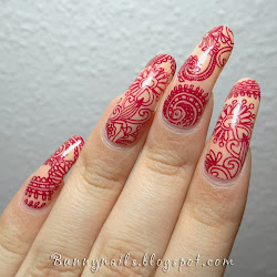henna inspired nail tattoo nails designs bunny stamping those