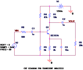 Two stage rc coupled amplifier circuit diagram