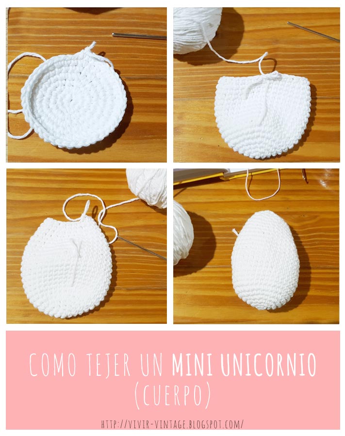 mini unicornio amigurumi fototutorial