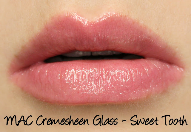MAC Sweet Tooth Cremesheen Glass swatches & review