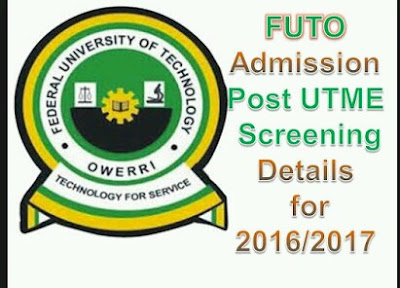 Futo Admission/departmental cut off marks 2016/2017