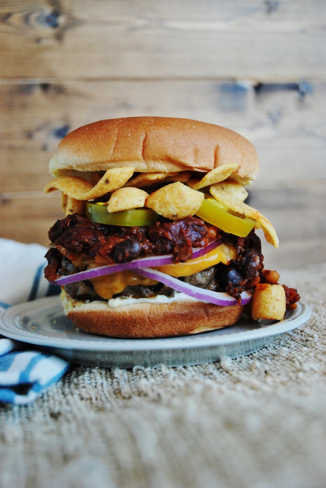 Fleur DeLectable Meaty Mushroom Frito Pie Burger