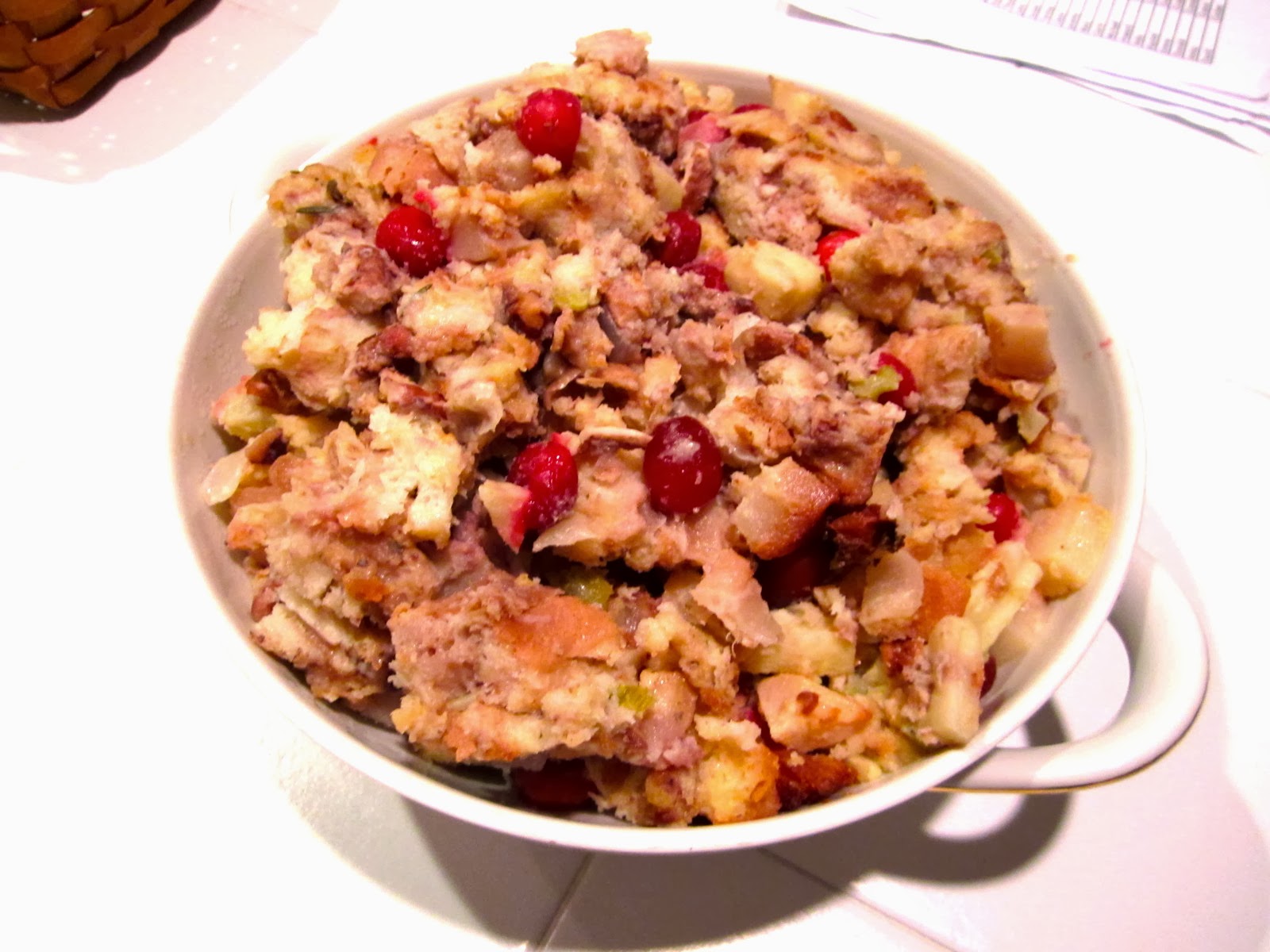 Savory Fruit and Nut Stuffing for Thanksgiving turkey