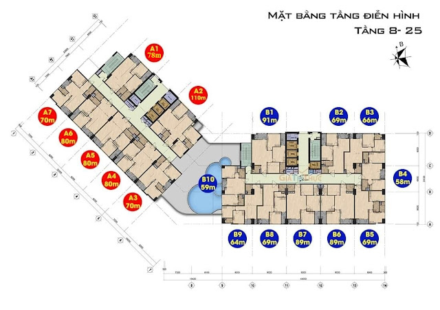 Thiết kế mặt bằng dự án chung cư Garden Hill 99 Trần Bình. Thiết kế mặt bằng dự án chung cư Garden Hill 99 Trần Bình.