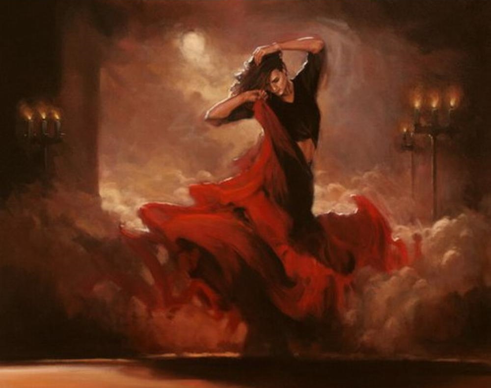 Mark Espanha | pintor figurativo ~ dança flamenga