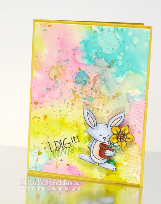 I dig it Bunny Garden card by Danielle Pandeline | Garden Whimsy | Garden Stamp Set by Newton's Nook Designs