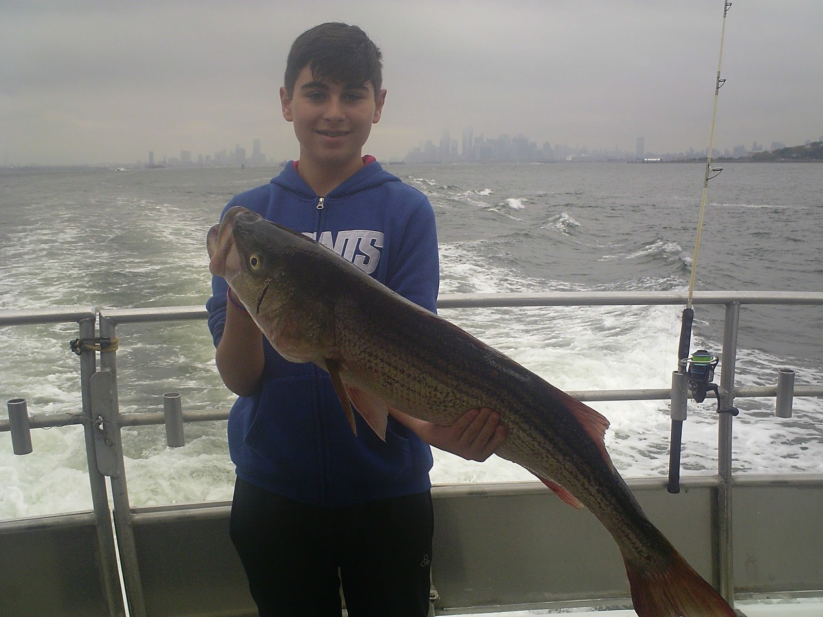 Jersey Shore Fishing Stripers active in the Hudson