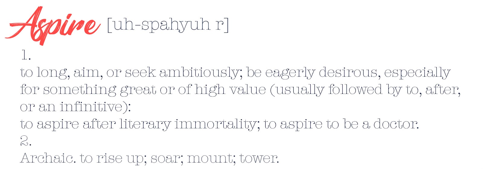 Hope Whispers My One Word { Aspire }