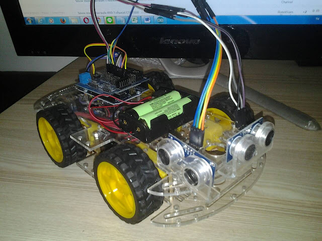 โปรเจค หุ่นยนต์เดินตามผนัง Wall Arduino